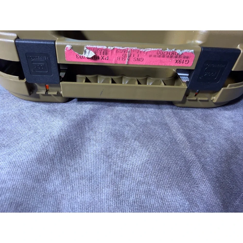 Glock 19X Hard Case Coyote Tan with Magazine Laser Sight and Cleaning Kit